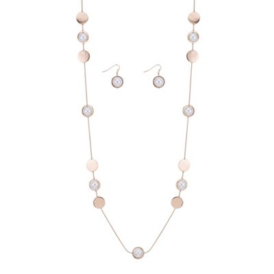Designer pearl orb rope jewellery set